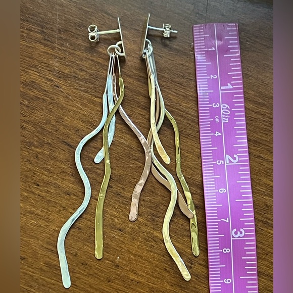 Robert Lee Morris Modernist Tendril Earrings - Picture 8 of 10